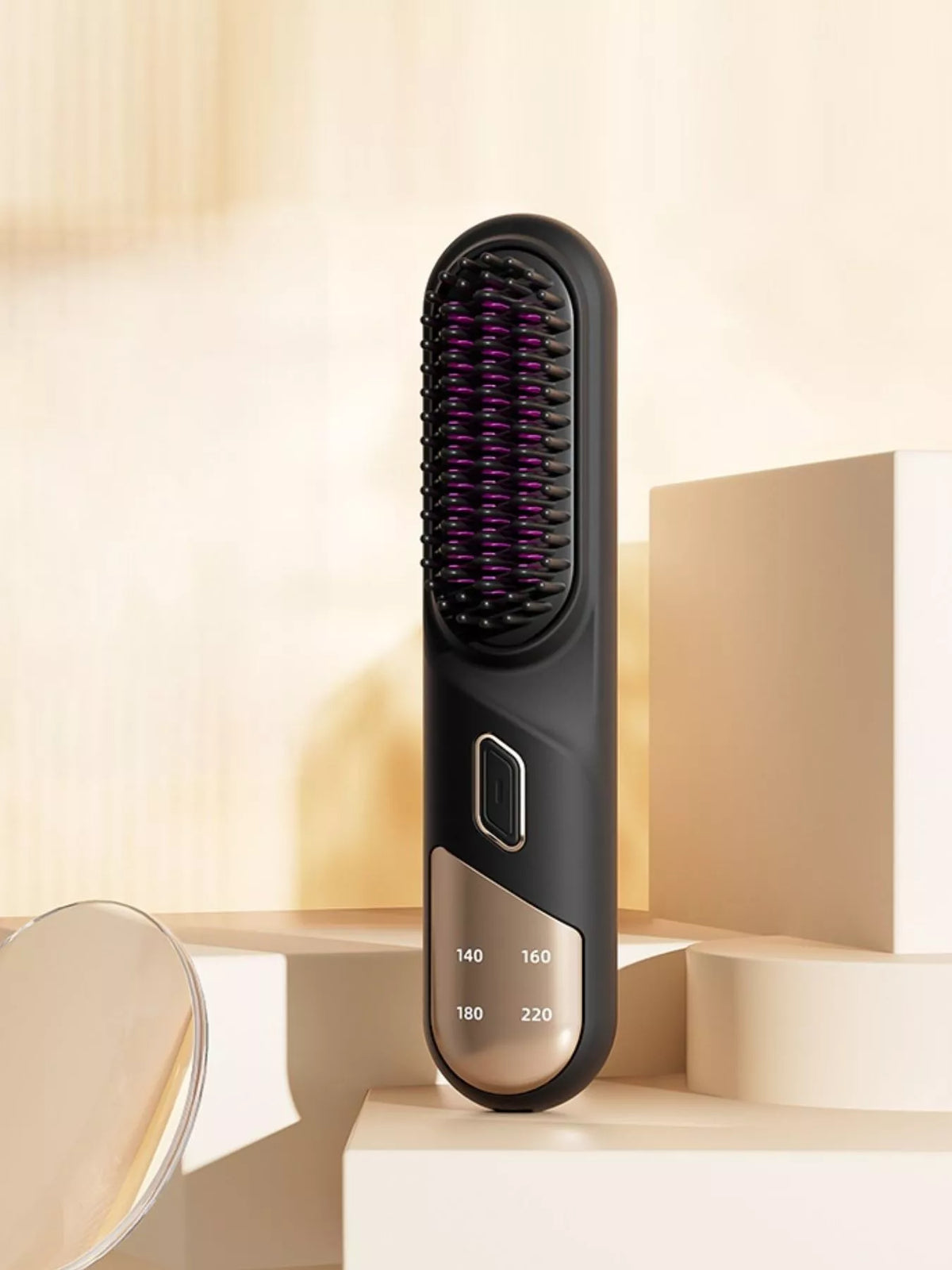 Heated hair straightening comb full product