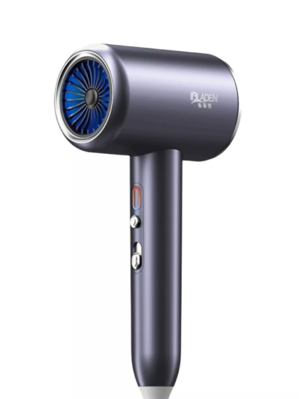Person drying hair with the dryer