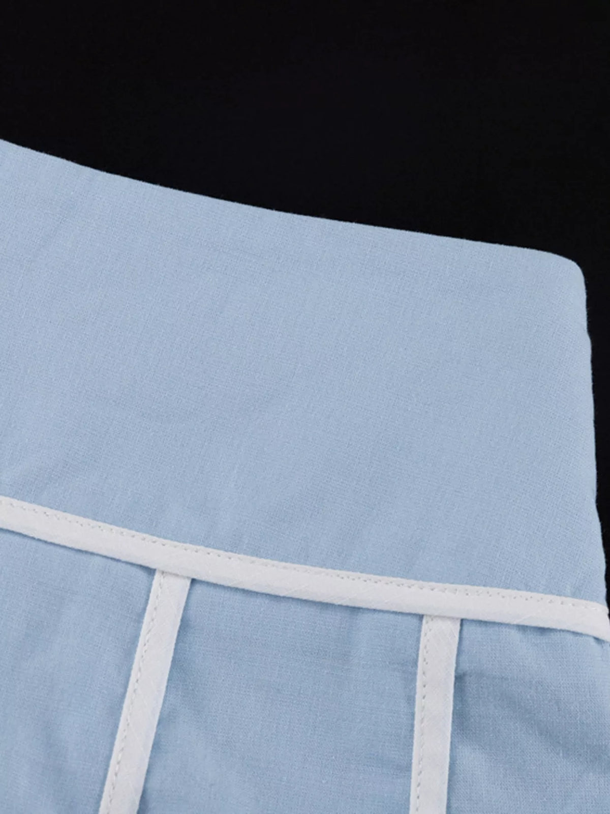 Contrast trim skirt set angle view