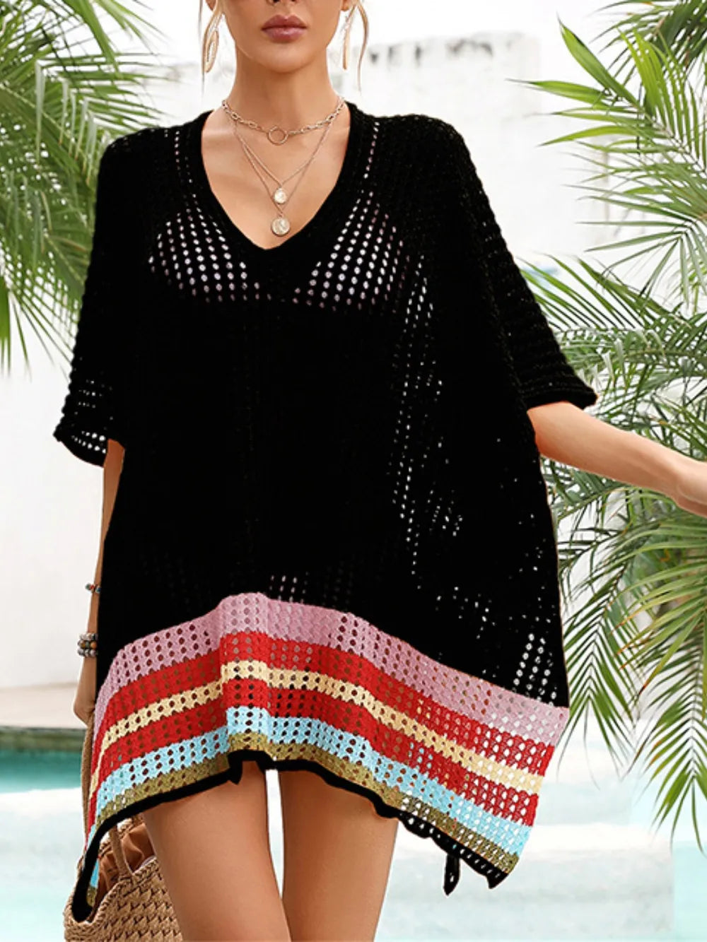 V neck cover up summer final look