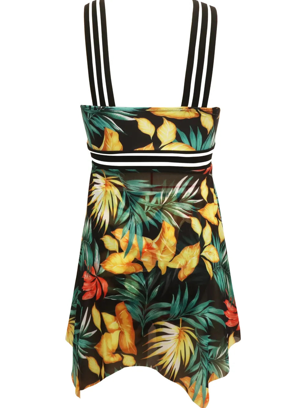 Printed bikini poolside styling