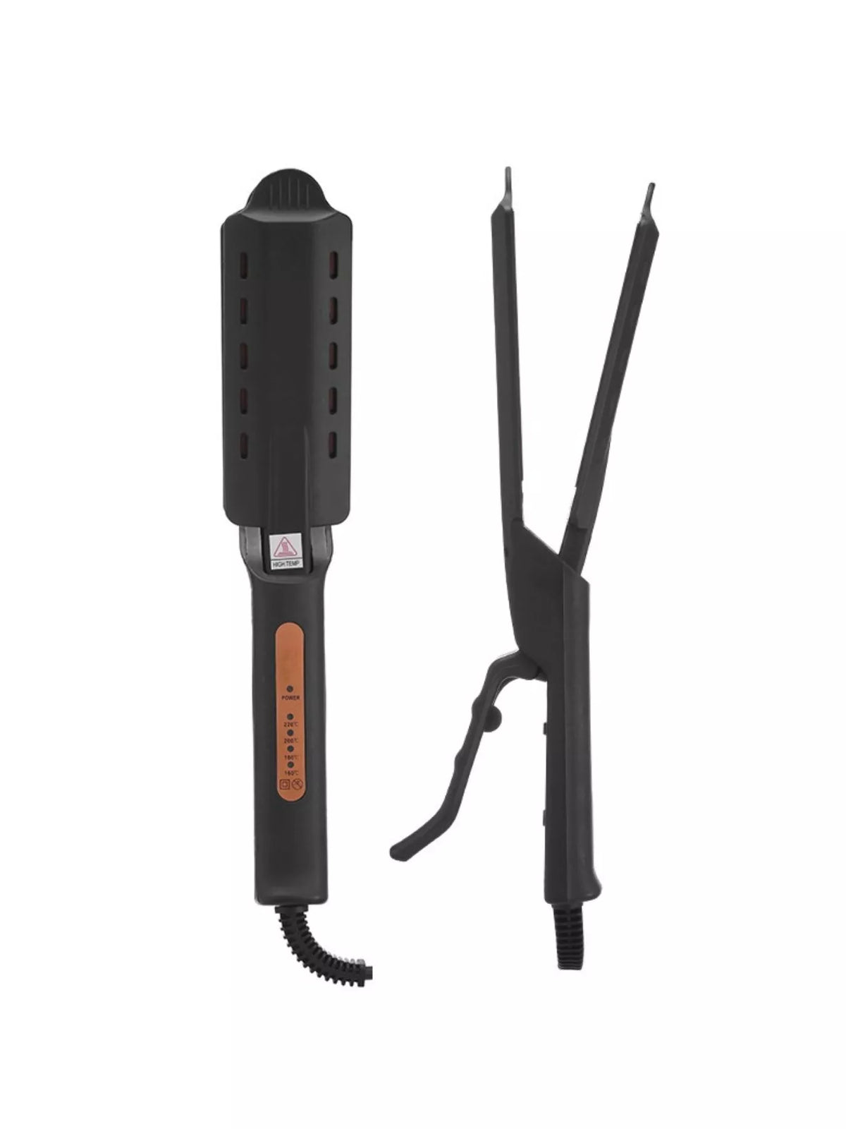 Hair straightener heating plates detail