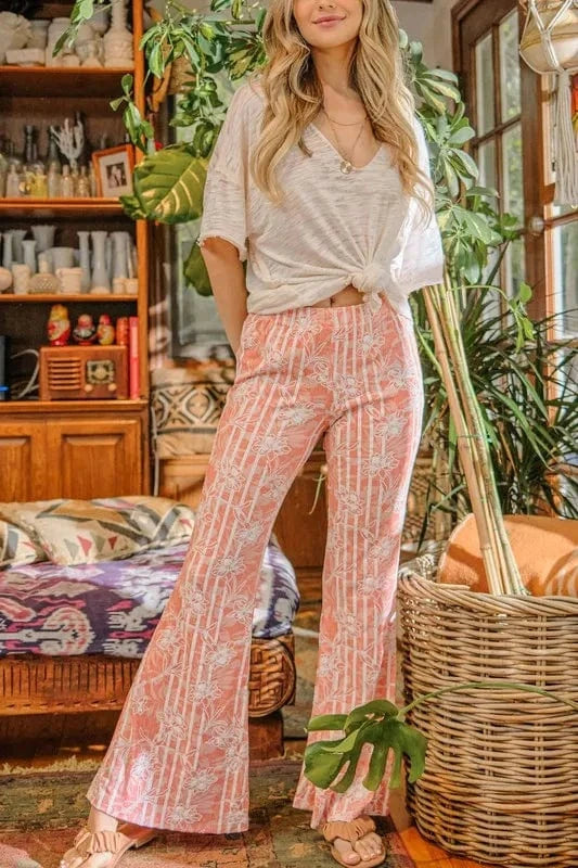 And The Why And The Why Wrinkle-Free Stretch Bell Bottom Flare Pants