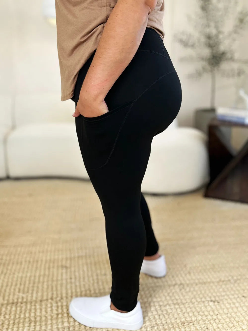 Wide Waistband Sports Leggings - Fashorio