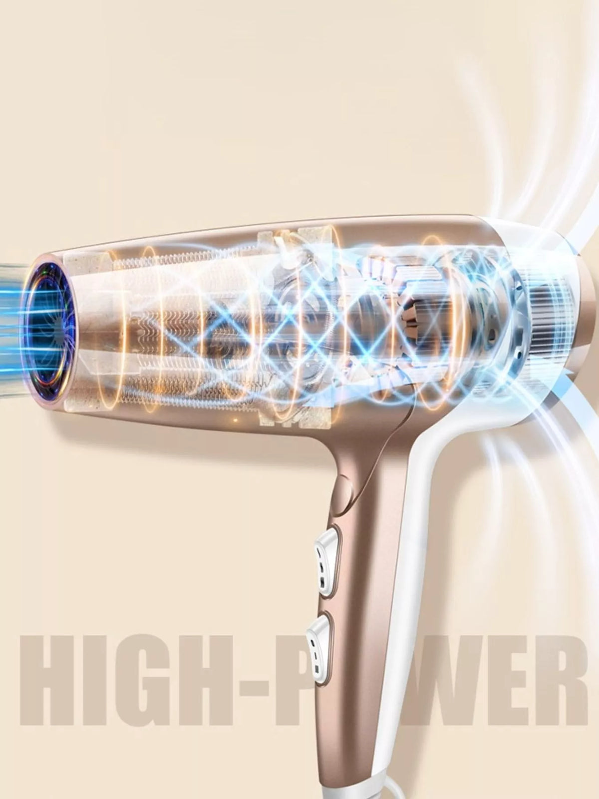 Hair dryer air outlet detail