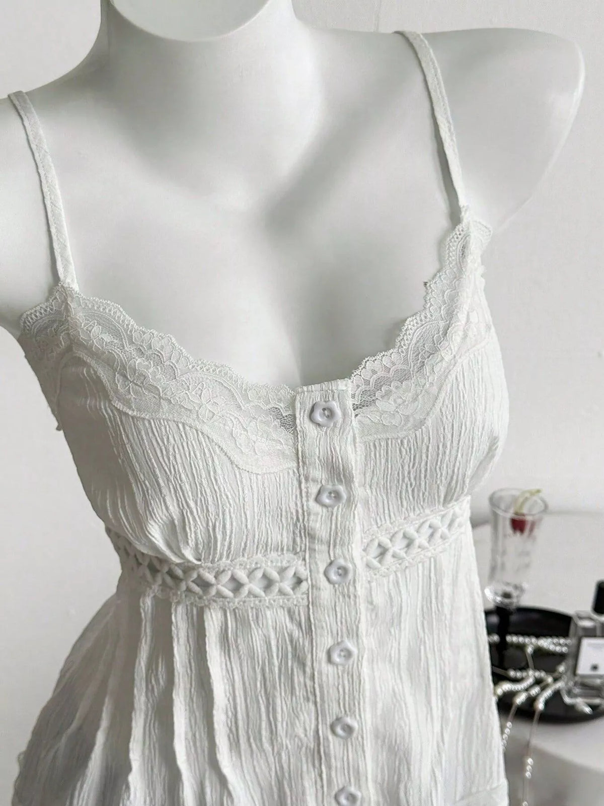 Alternate colorway of the lace trim camisole