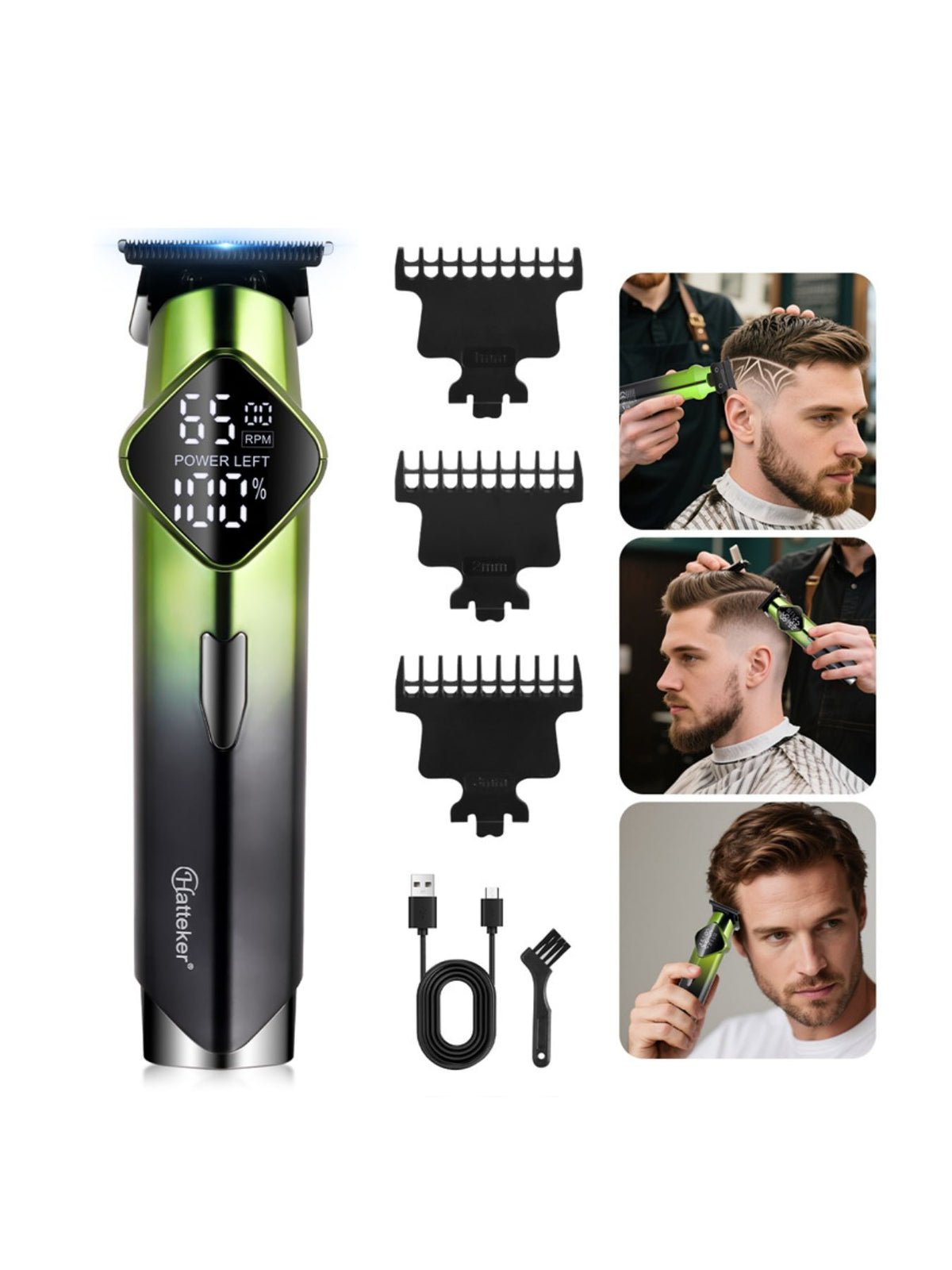 Full view of clipper with accessories