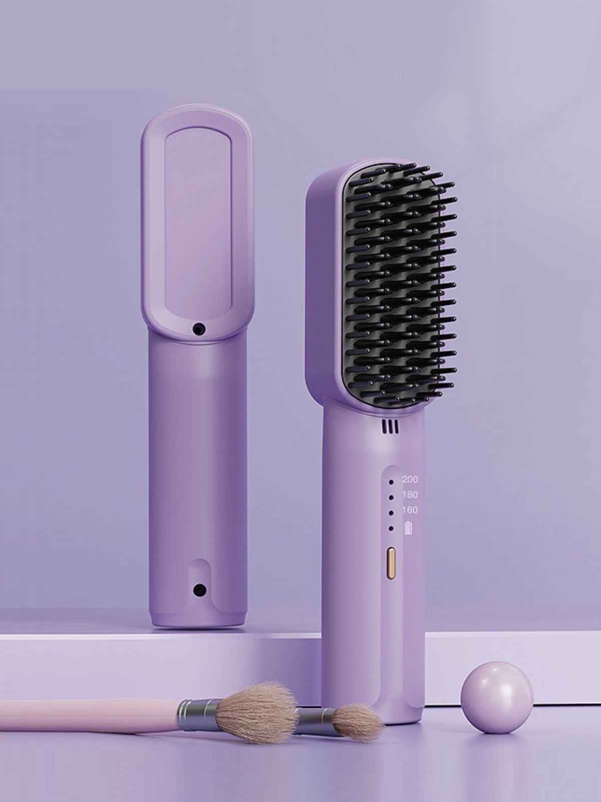 Straightening comb smoothing strands