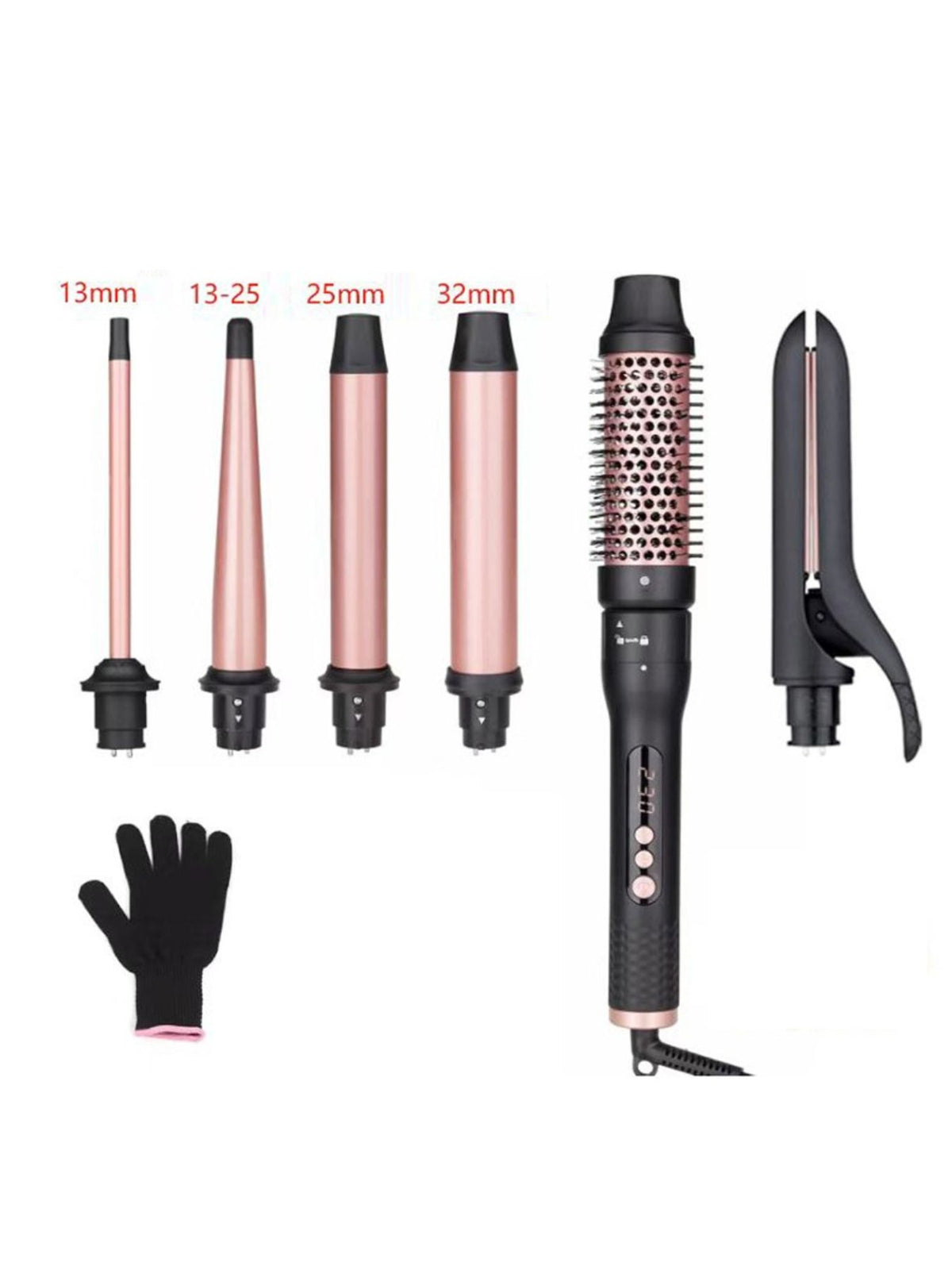 Interchangeable curling iron set full view