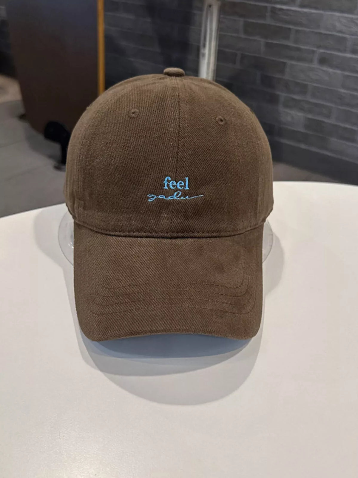 Baseball cap side profile showing crown height