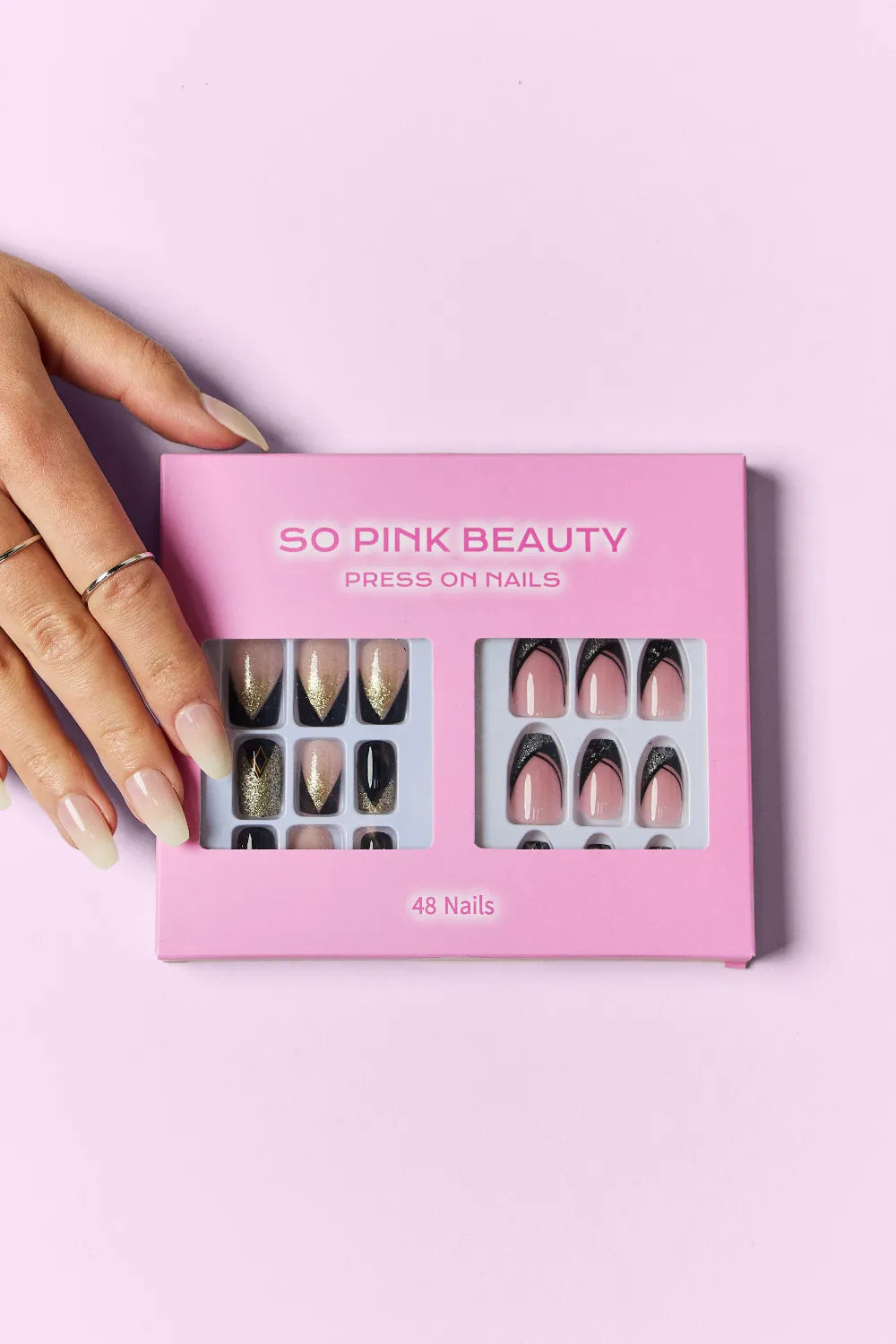 Pretty in pink press on nails