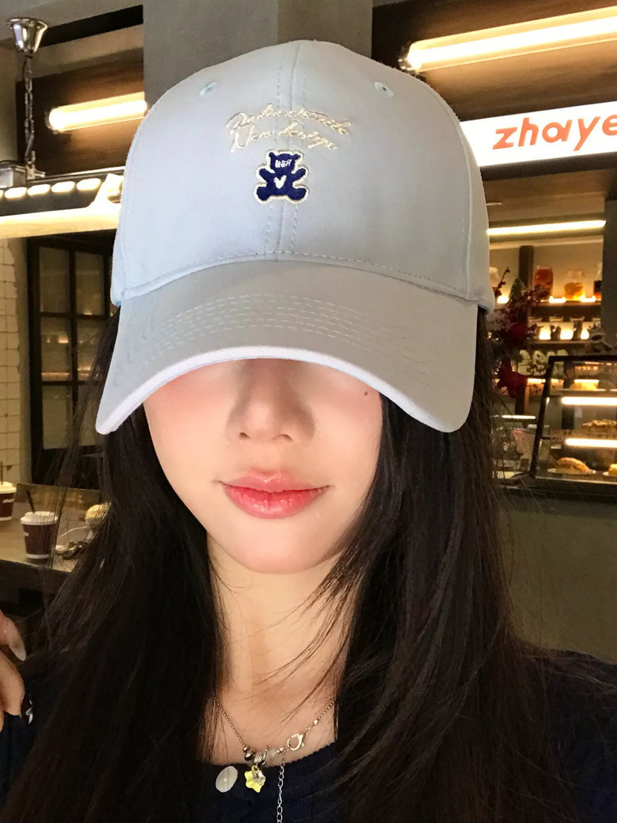 Washed cotton baseball cap shown in an alternate colourway