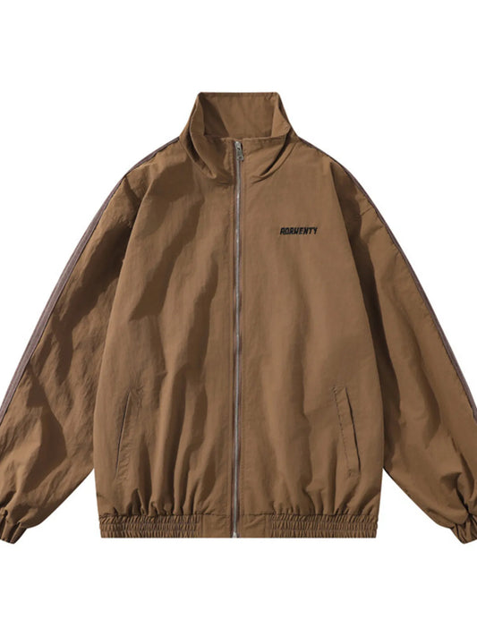 Men's Zip Up Jacket and Pants Set Coffee - Fashorio