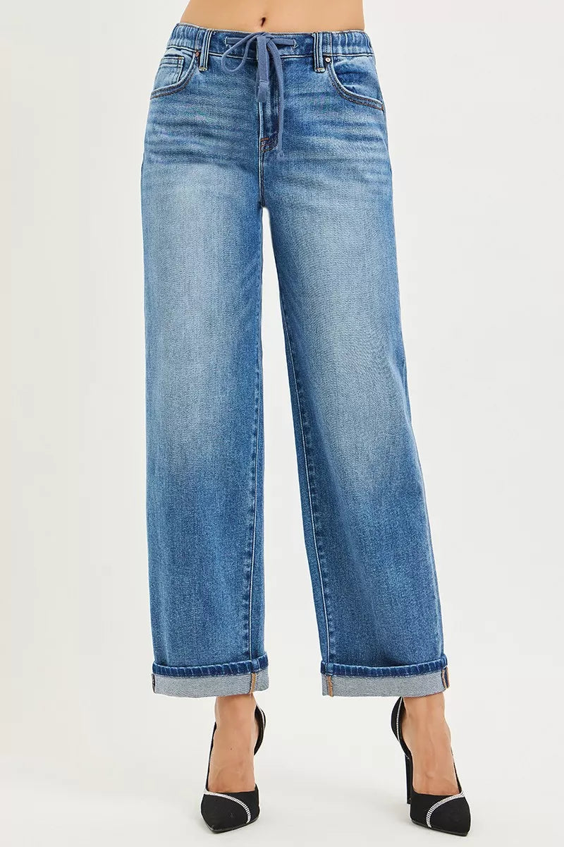 RISEN boyfriend jeans medium wash side view