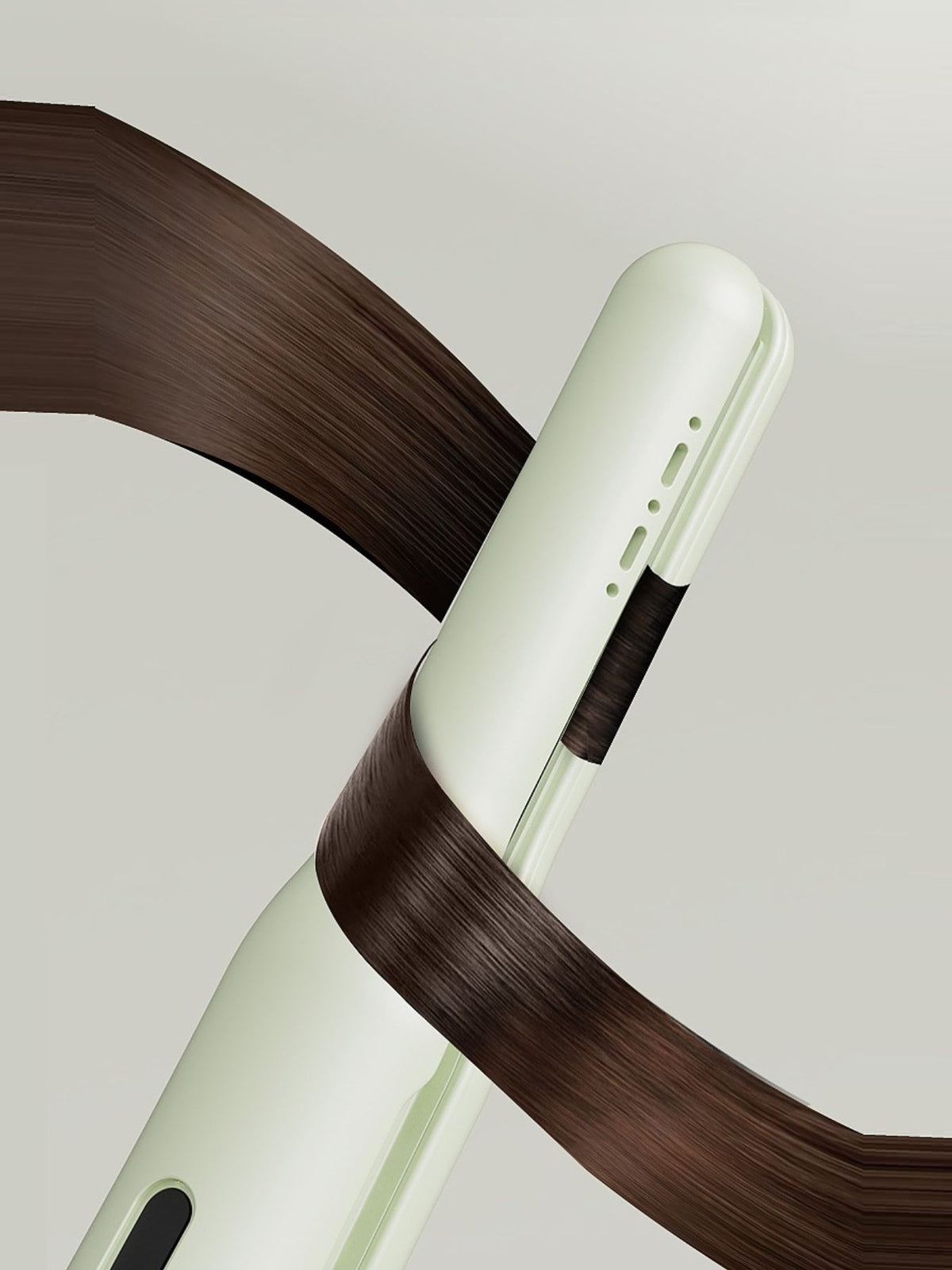 Cordless straightener charging port