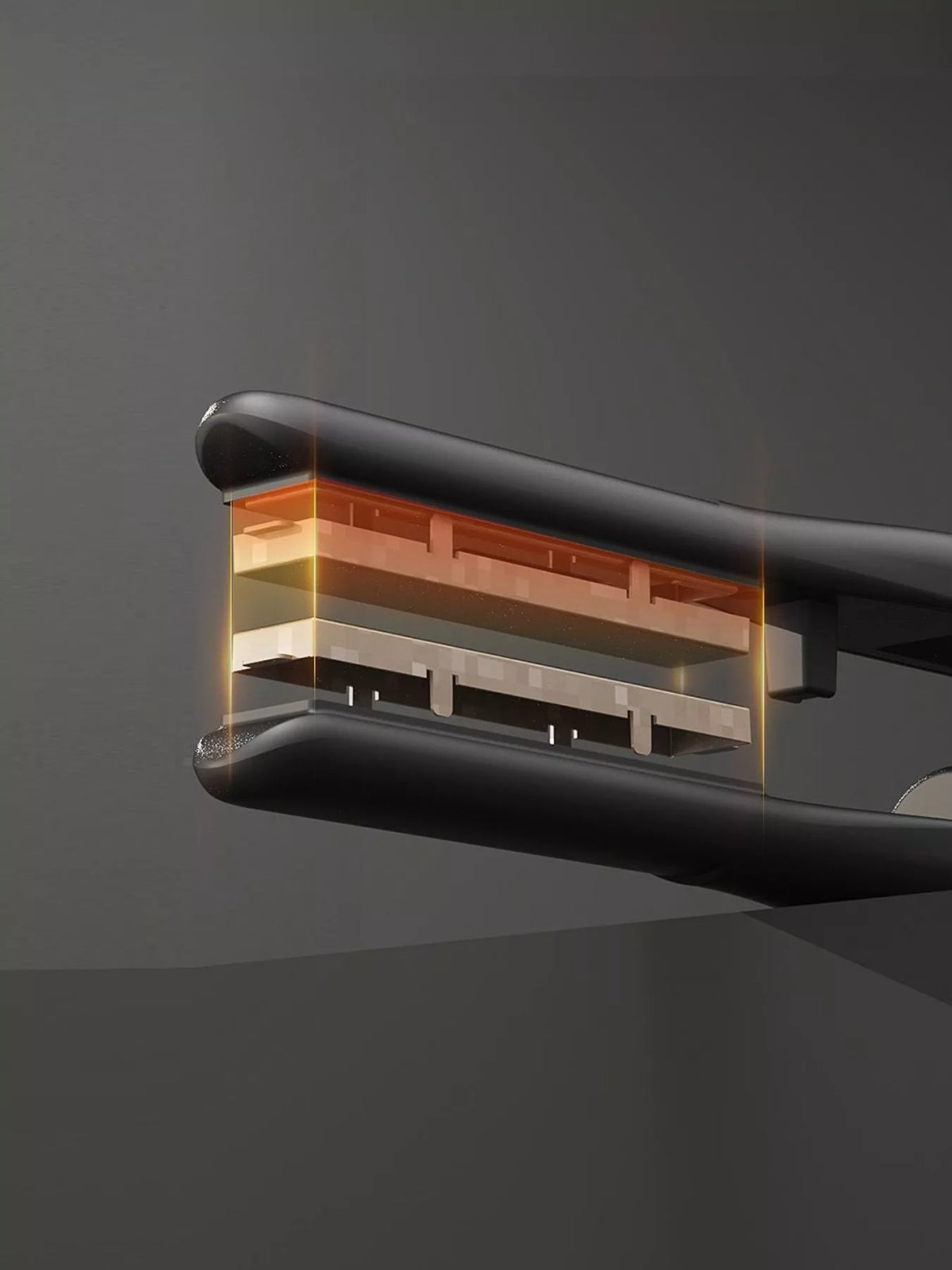 Straightener power button detail