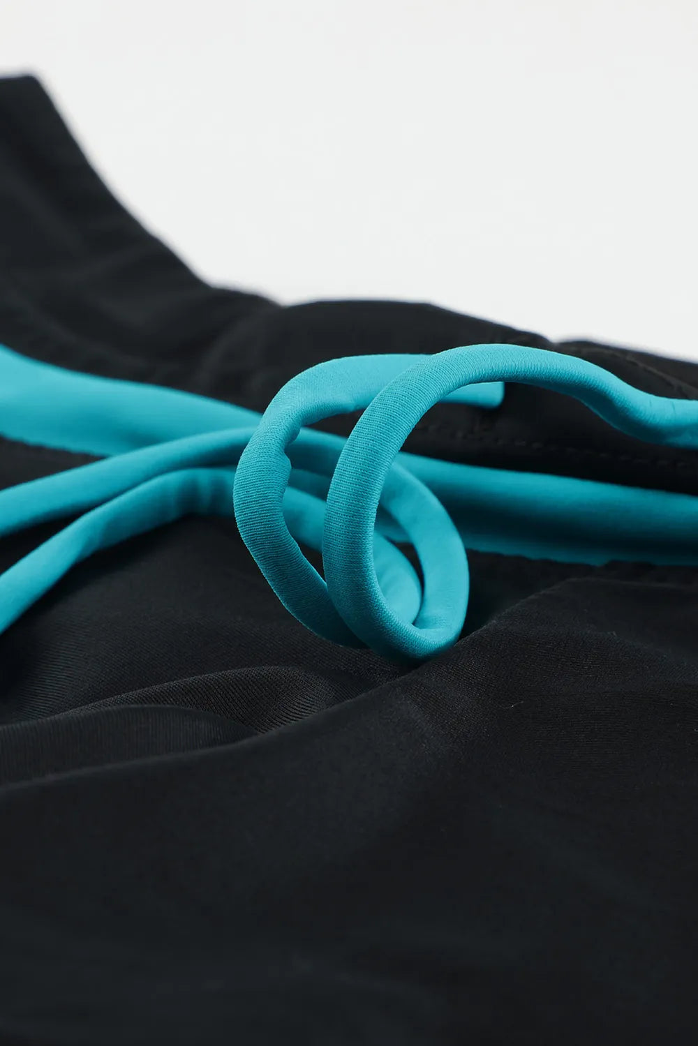 Swim shorts stretchy fabric close up