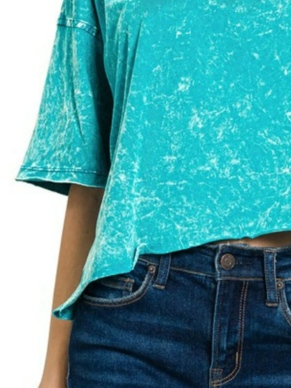 Zenana Acid Crinkle-Washed Oversized T-Shirt - Fashorio