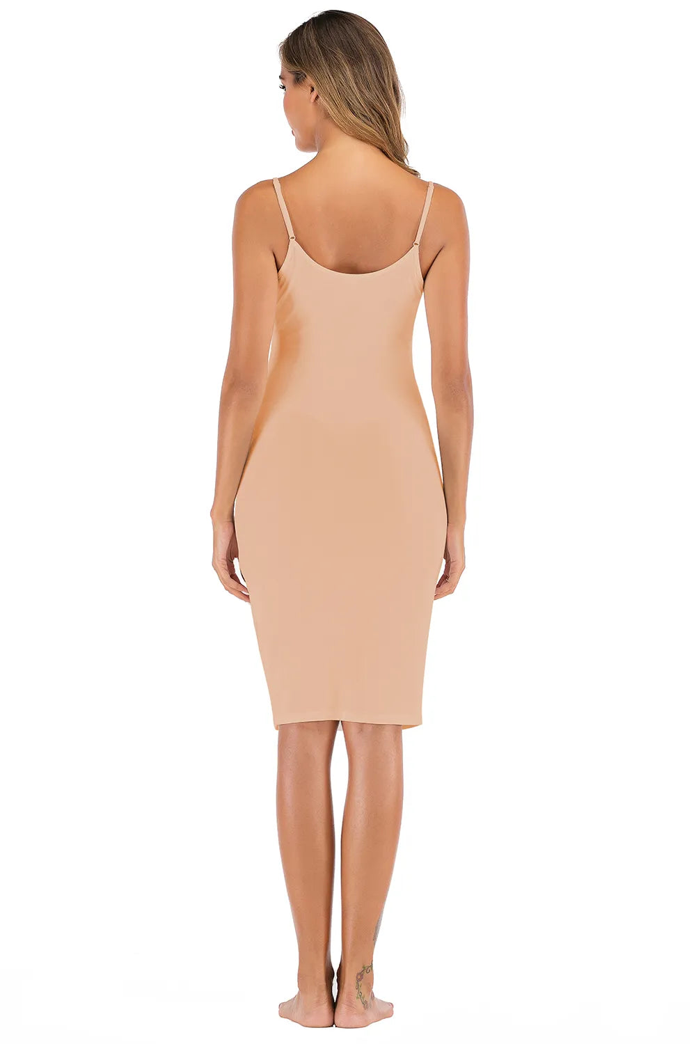 Lace Detail V-Neck Spaghetti Strap Lounge Dress - Fashorio