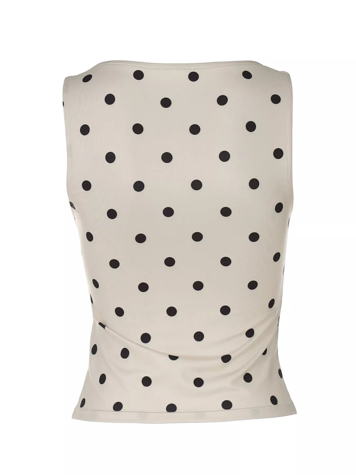 Neckline detail on the womens tank top