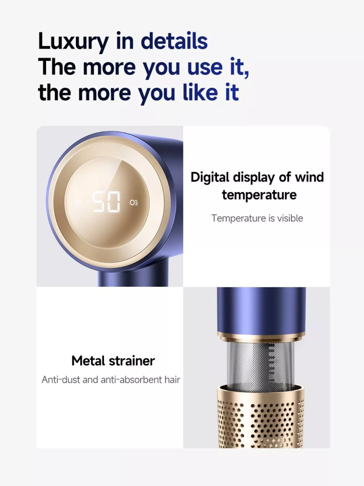 Gray high speed hair dryer