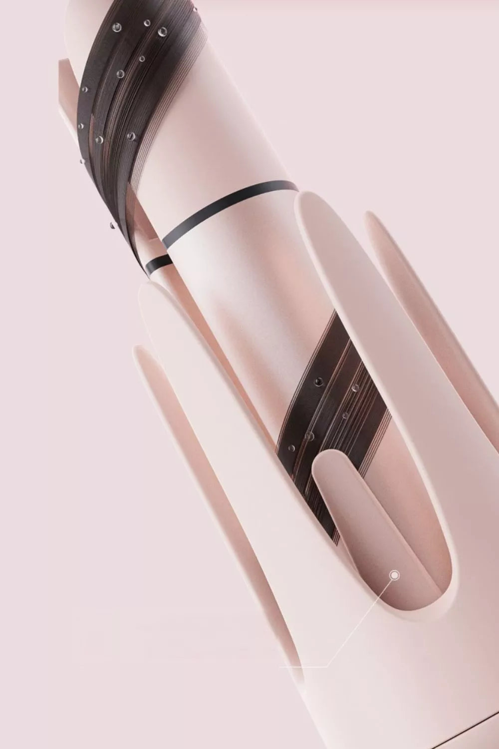 Curling iron control buttons detail