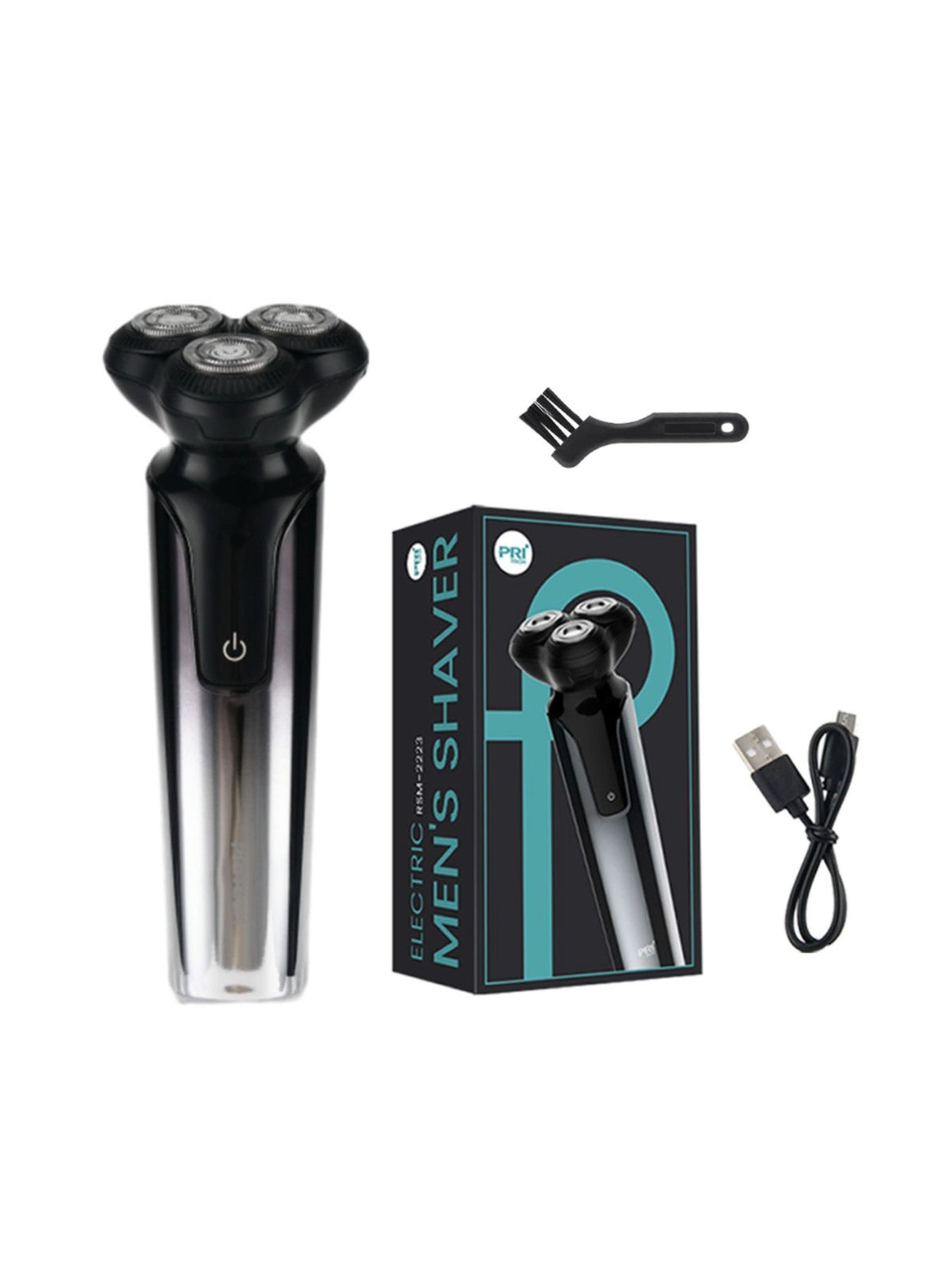 Rotary shaver charging on base