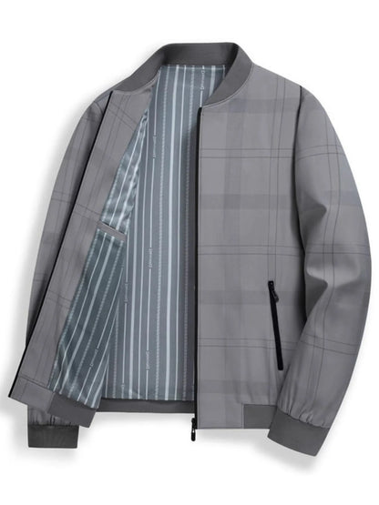 Men's Plus Size Zip Up Long Sleeve Jacket - Fashorio