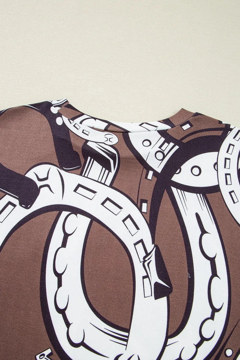 Printed Round Neck Short Sleeve T-Shirt - Fashorio