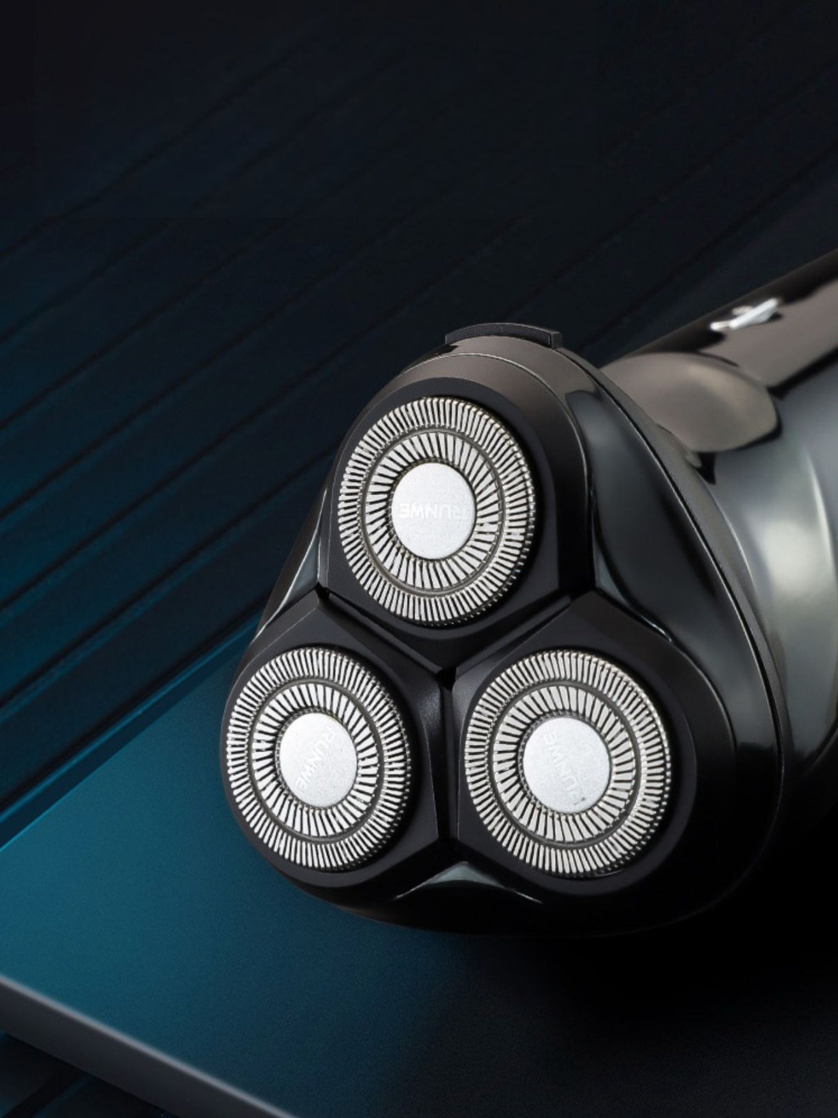 Black rotary shaver side profile