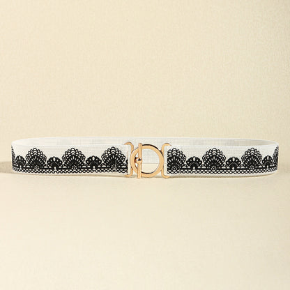 Toggle Clasp Elastic Belt - Fashorio