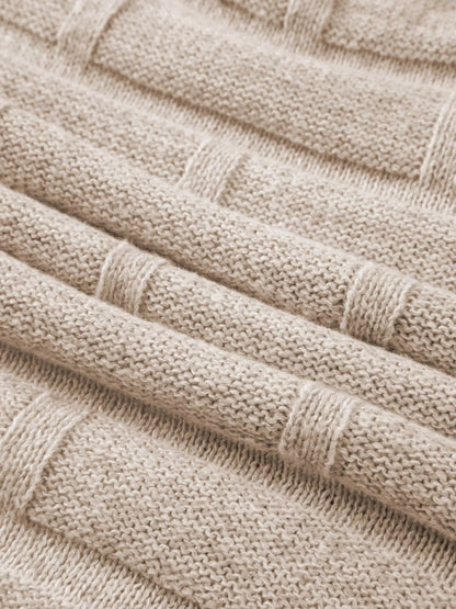 Textured Knit Open Front Cardigan with Pockets - Fashorio