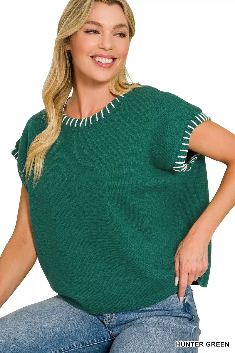 Hunter green oversized sweater fabric texture