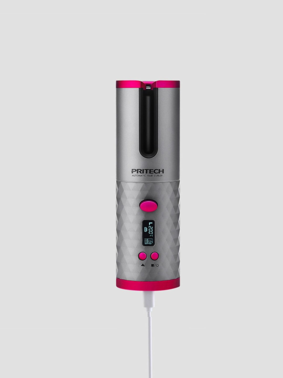 Portable automatic curler with charging cable