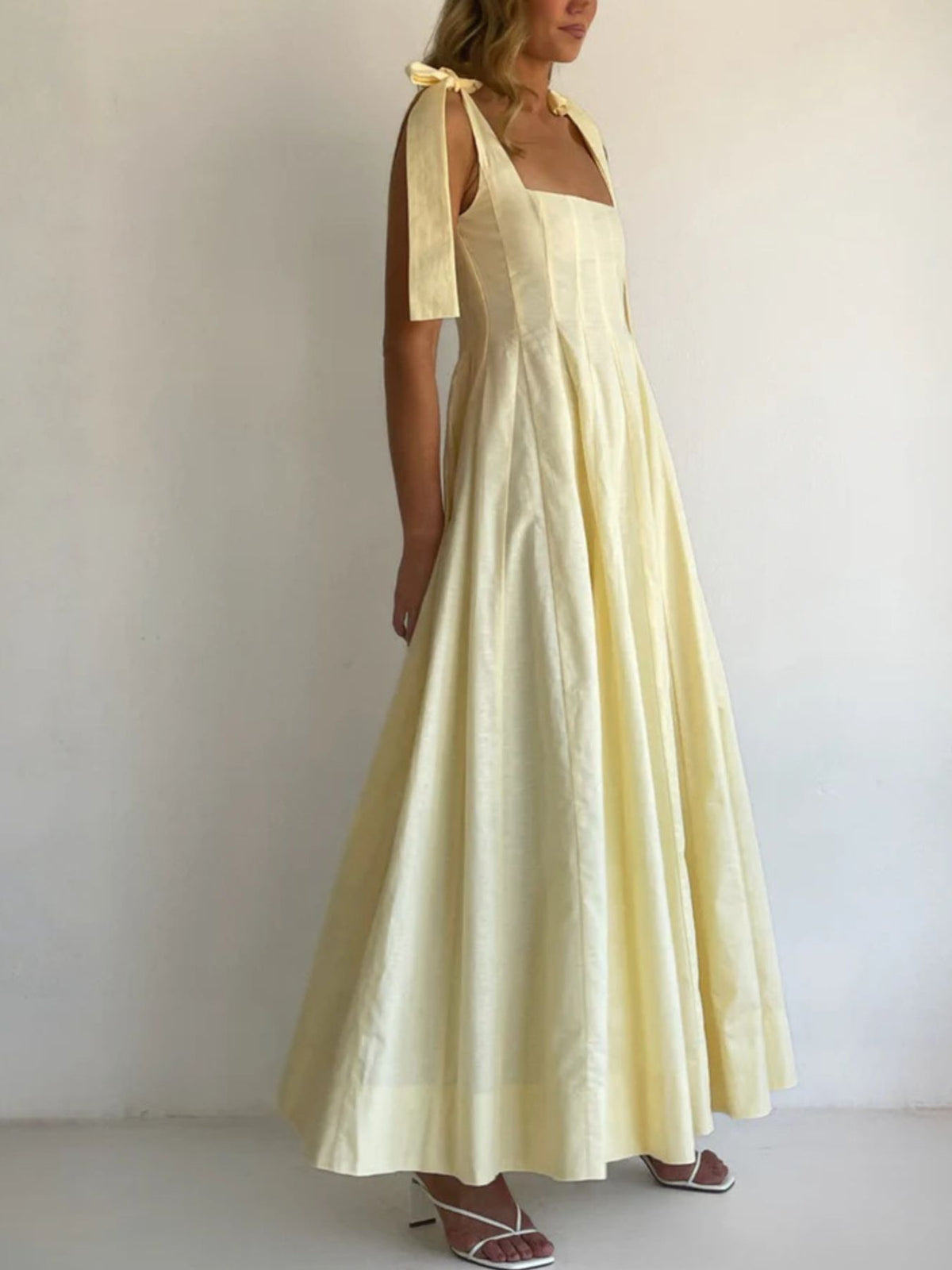 Gradient tie shoulder maxi dress full length view