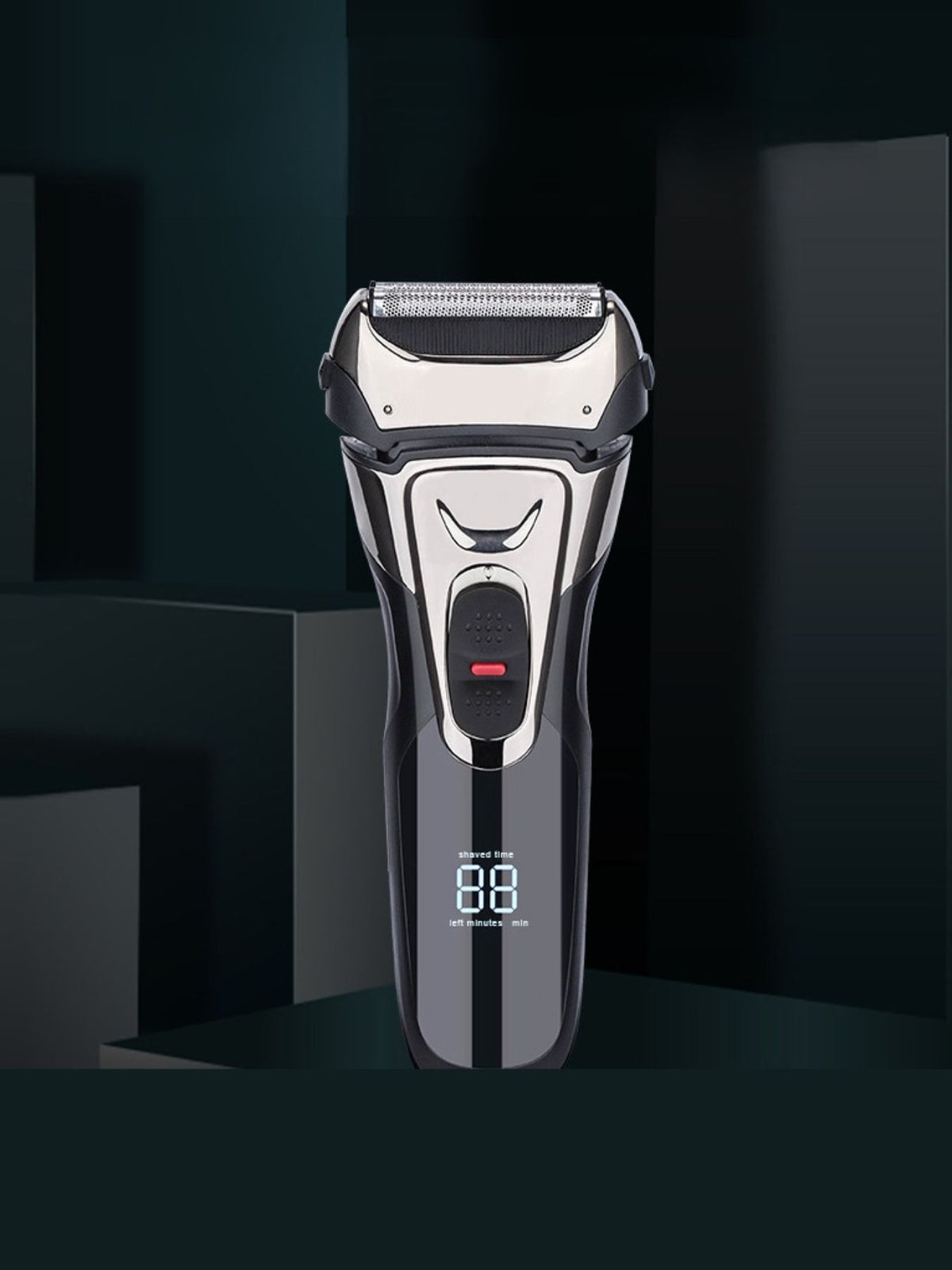 Electric shaver with digital display side view