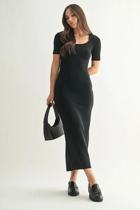 Mono B Laguna Soft Drape Maxi Dress front view