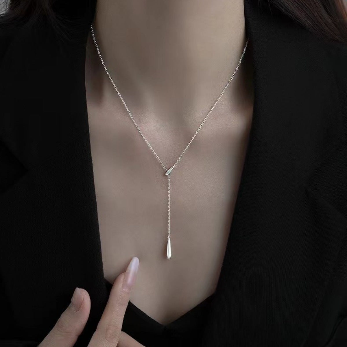 Y pendant necklace clasp and extension chain