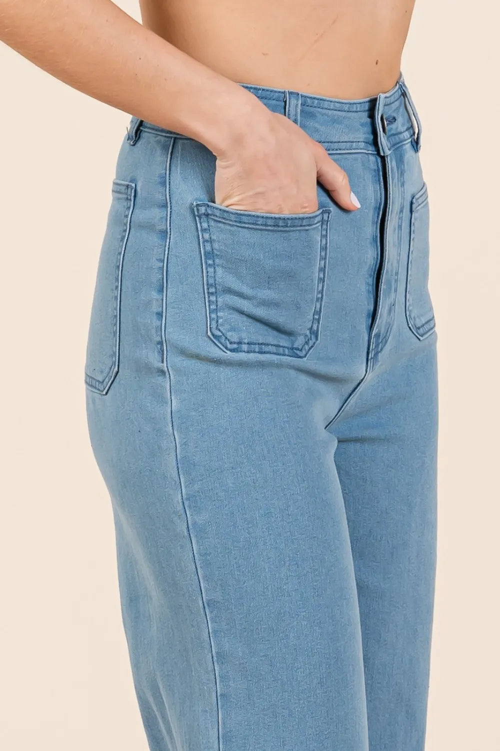 Mittoshop High Waist Wide Leg Jeans - Fashorio