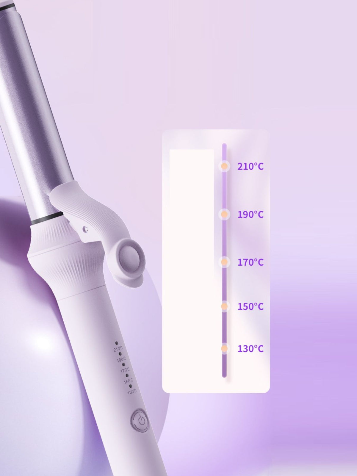 Curling iron creating curls demonstration