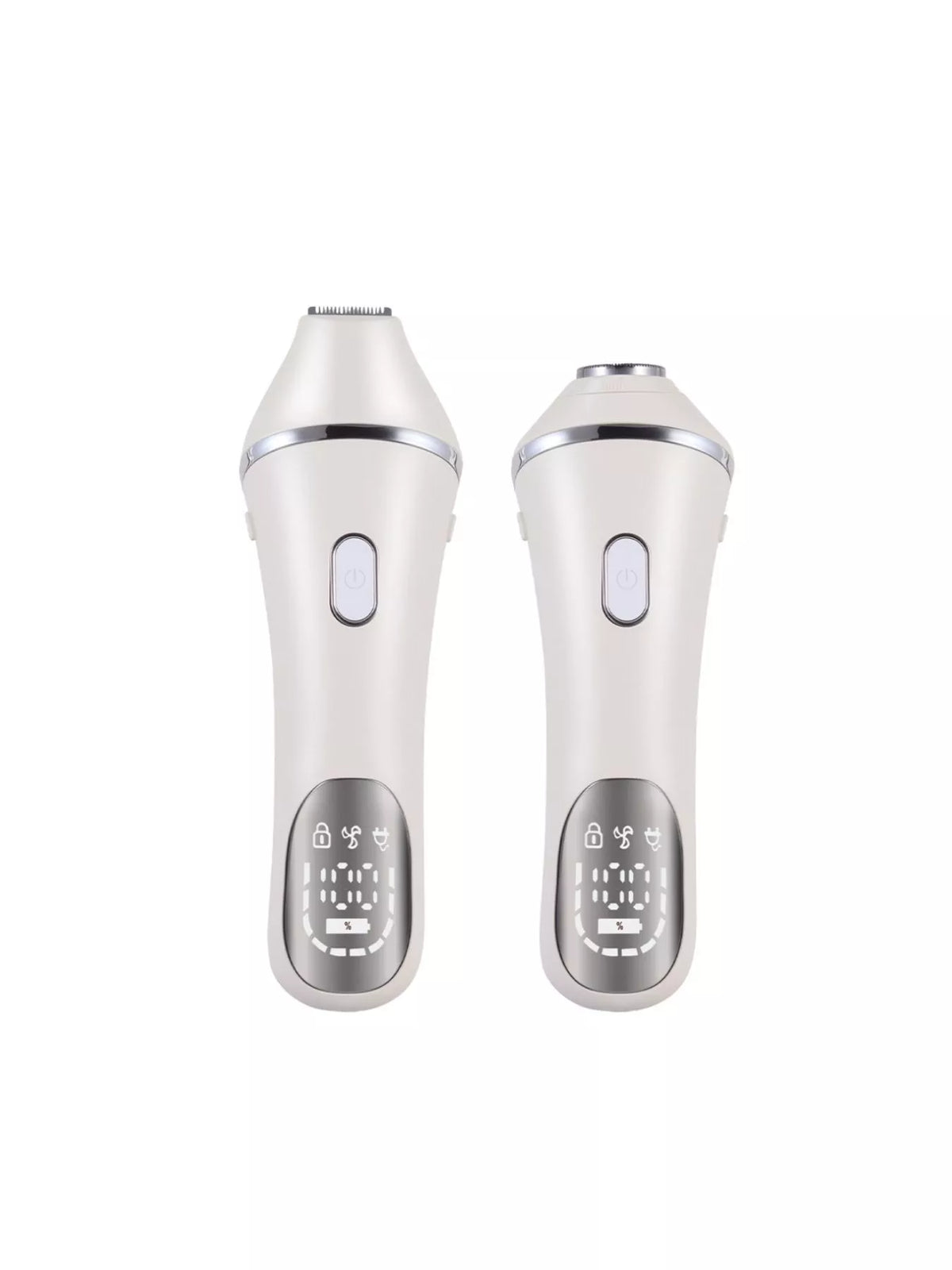 Rose gold epilator standing upright