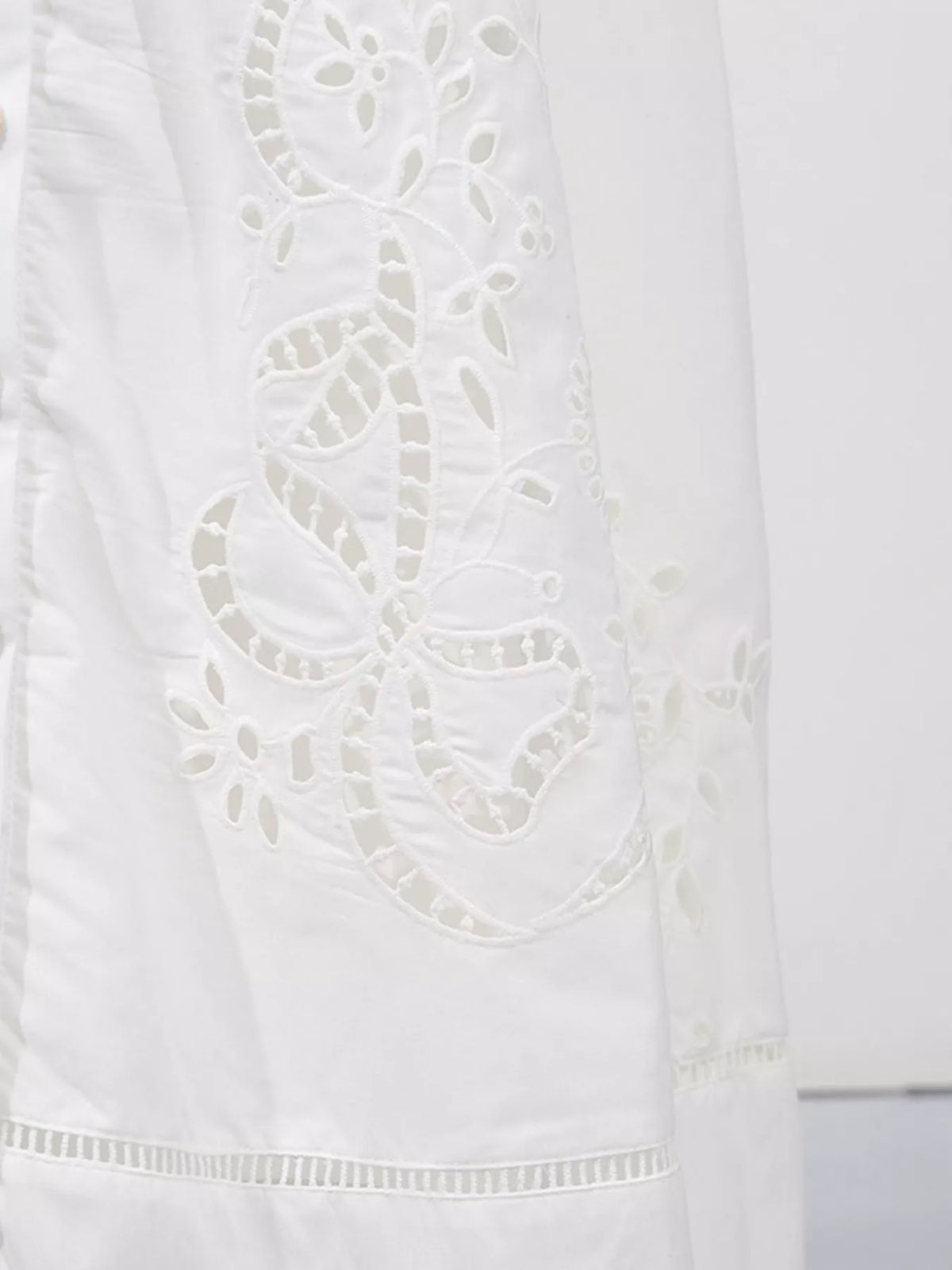 Sleeveless white eyelet dress full outfit