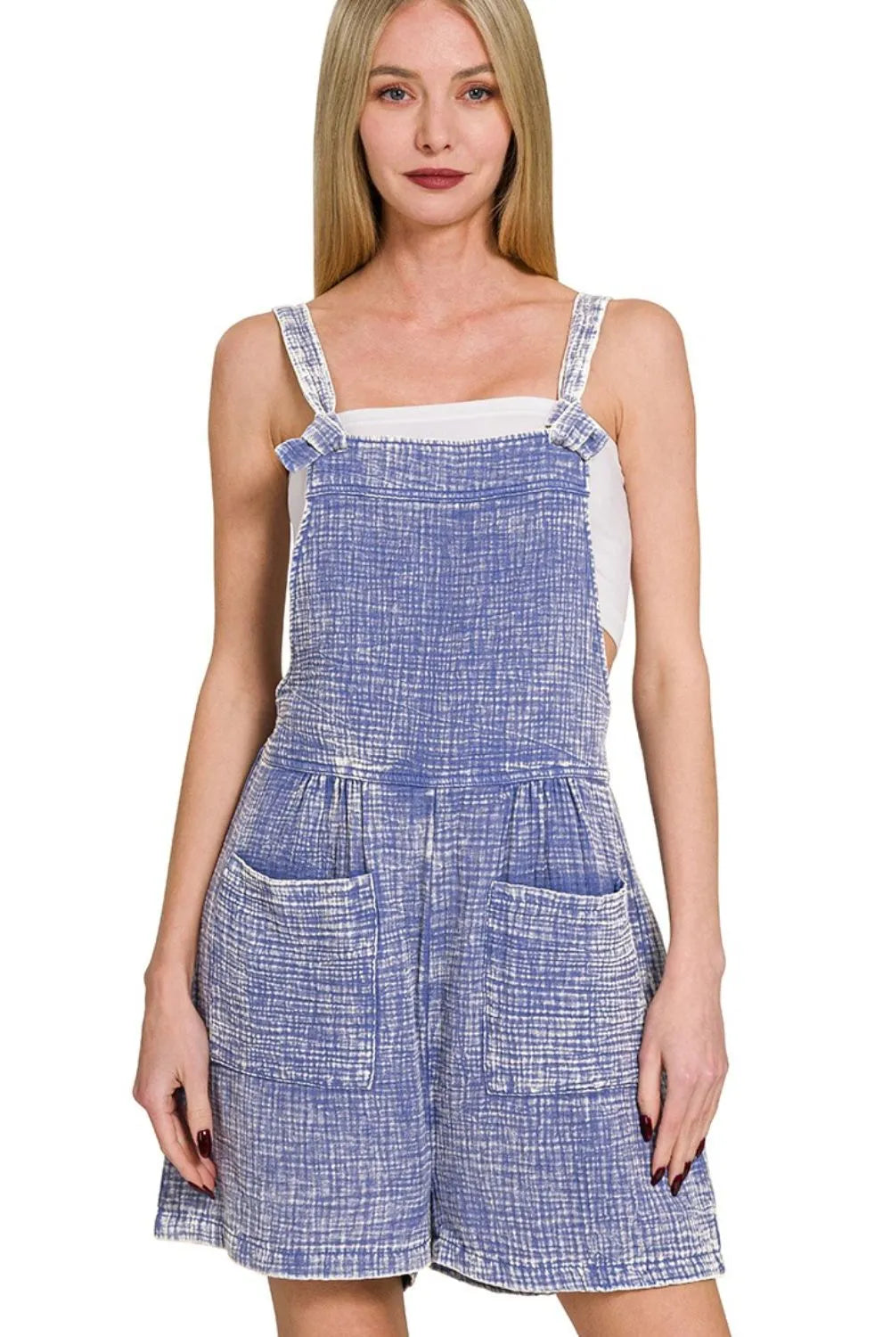 Woven Double Gauze Acid Washed Romper