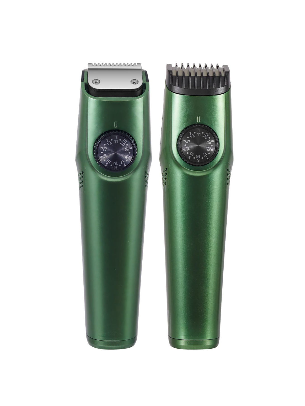 Portable hair clipper standing upright