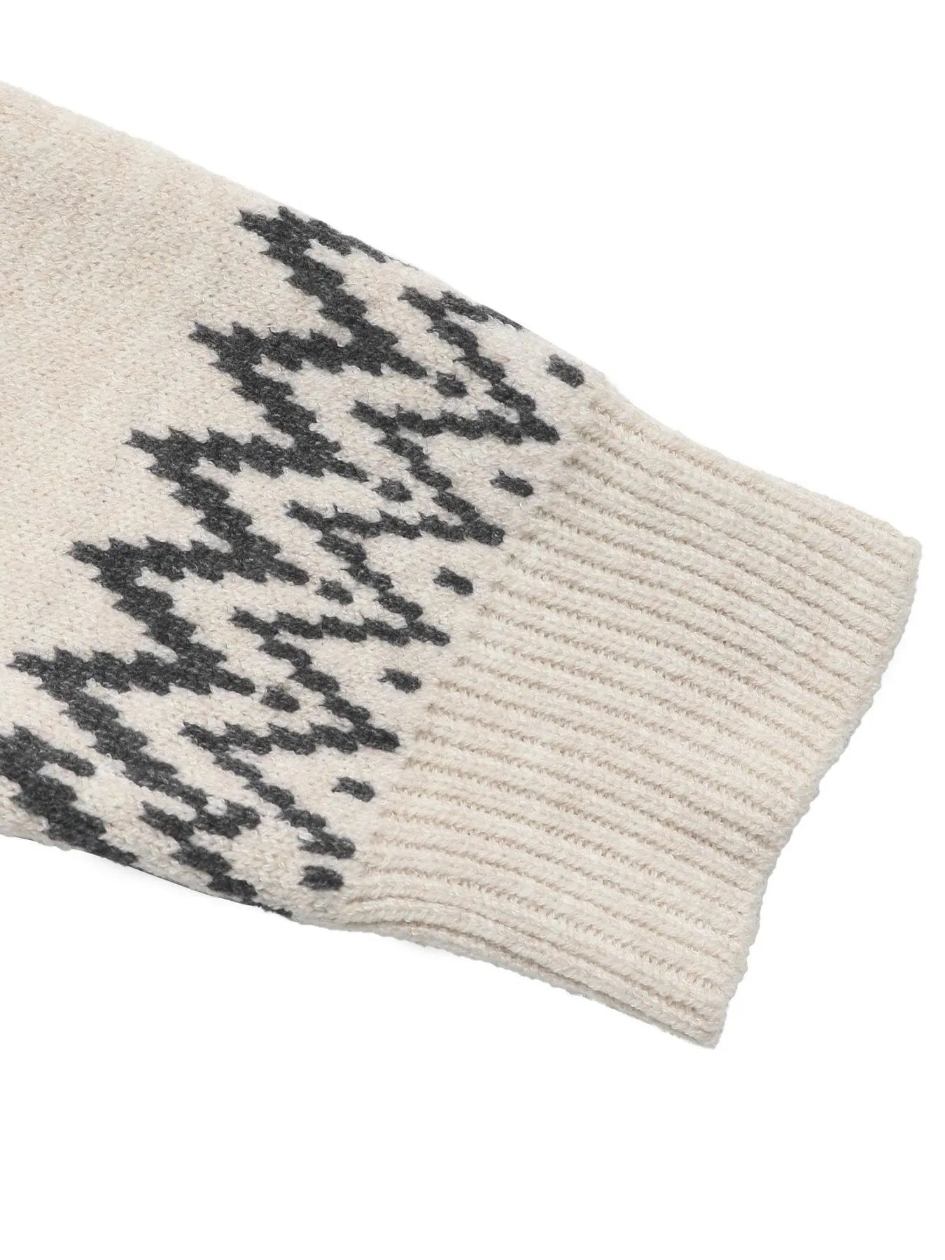 Nordic Fair Isle Pattern Round Neck Sweater - Fashorio