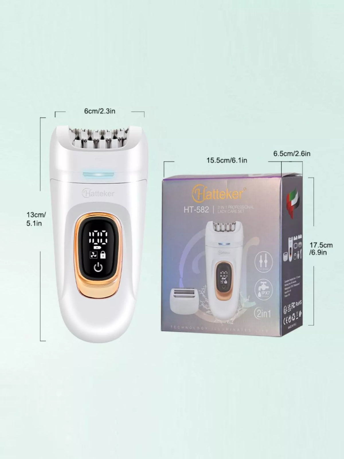 Portable epilator detail