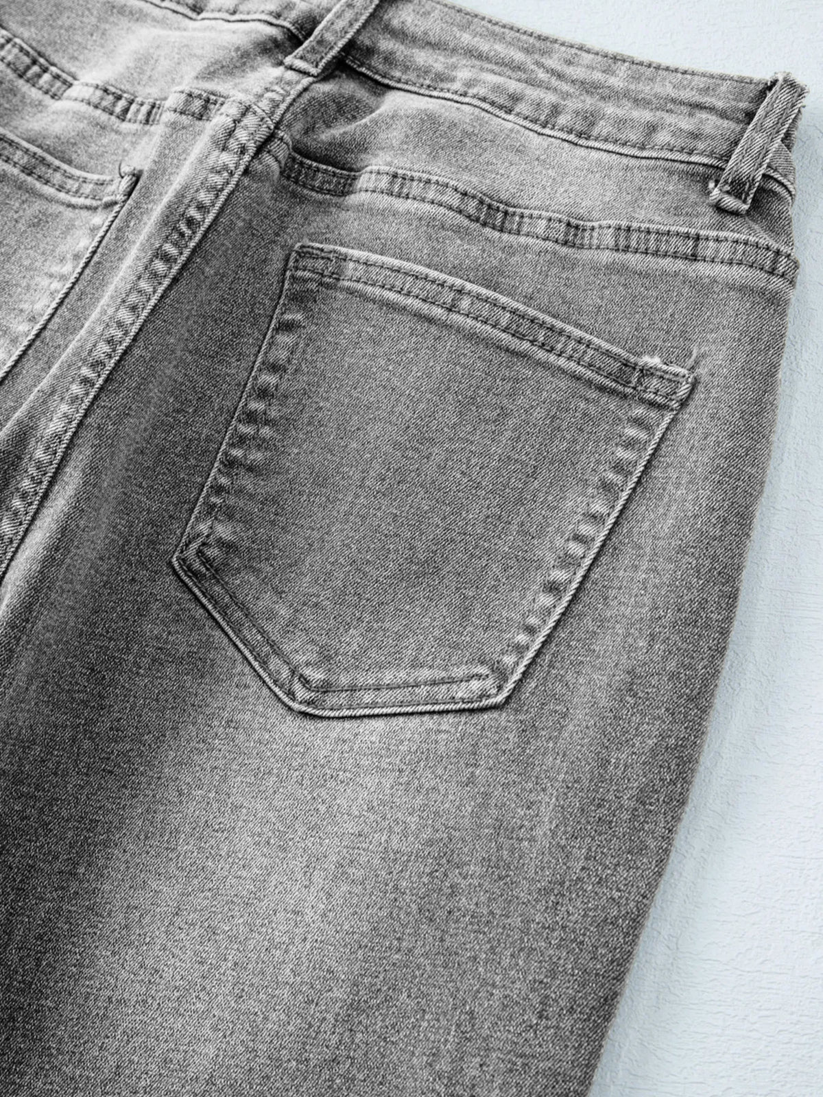 High Waist Wide Leg Washed Jeans, view 29