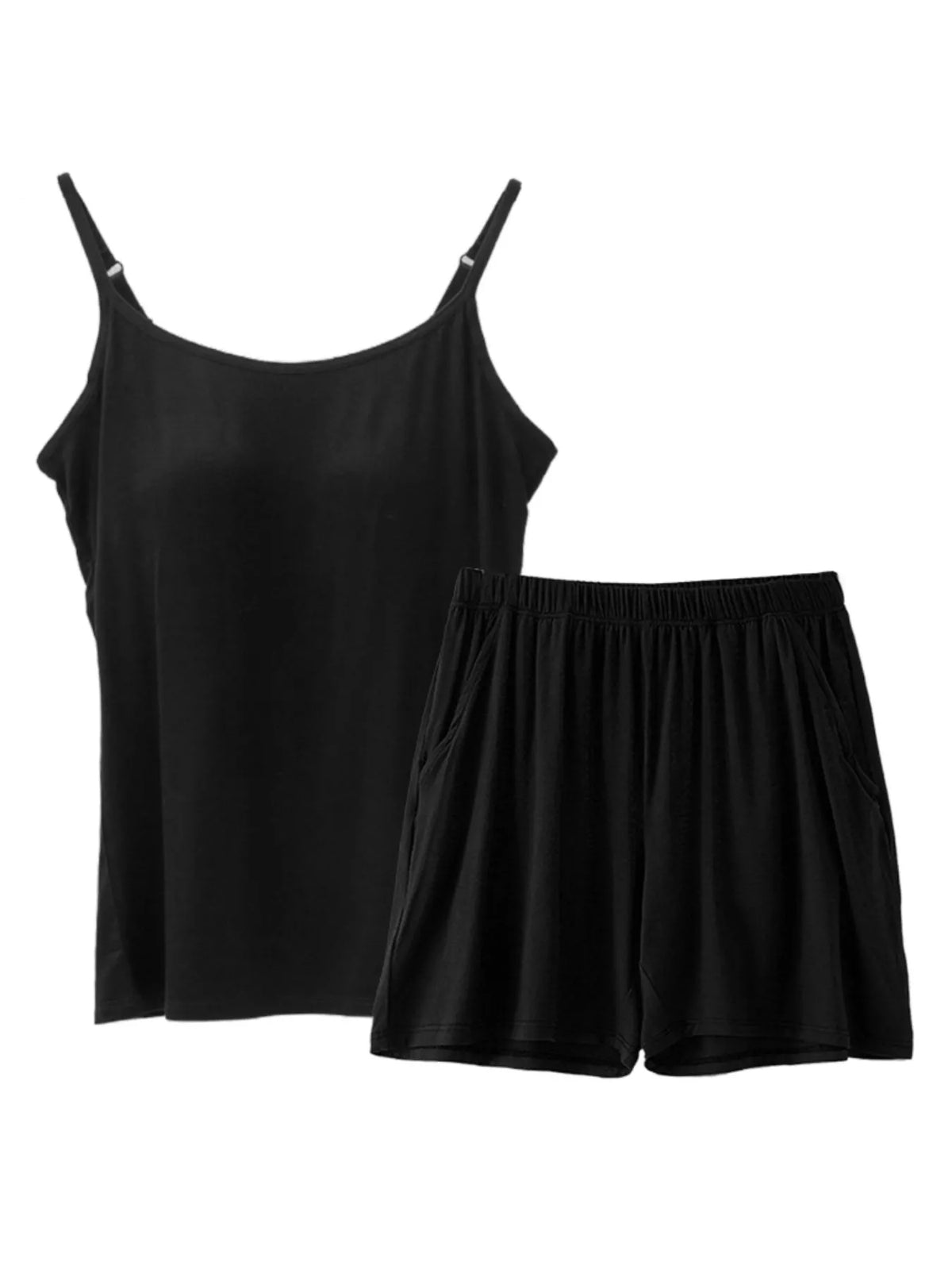 Cami and shorts set full outfit view