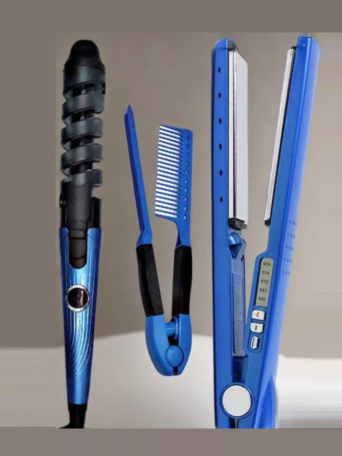 Curling iron control buttons