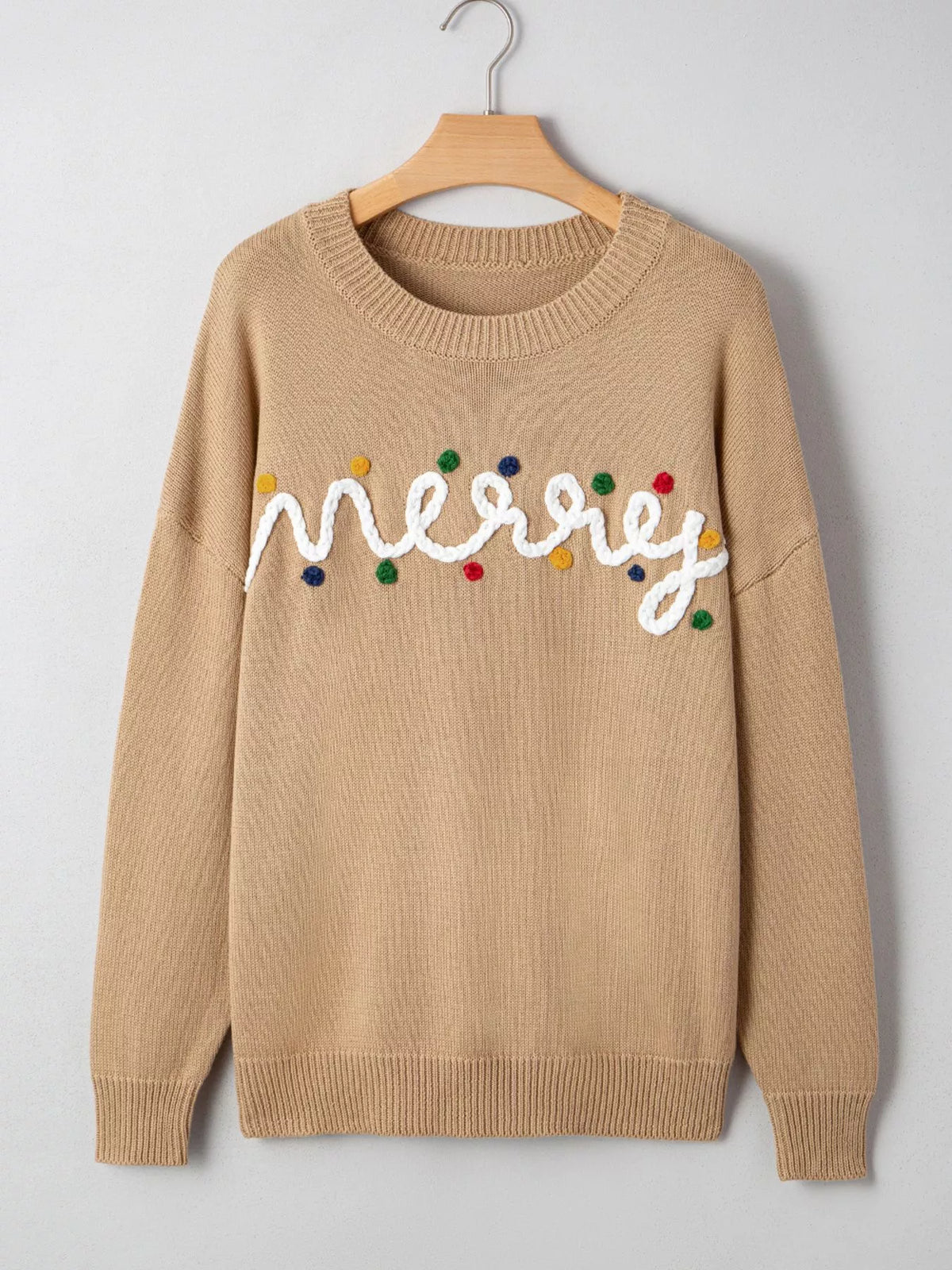 Christmas Dot Detail Dolman Sweater full outfit view